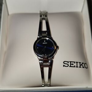 Seiko Silver and Black Women's Watch
